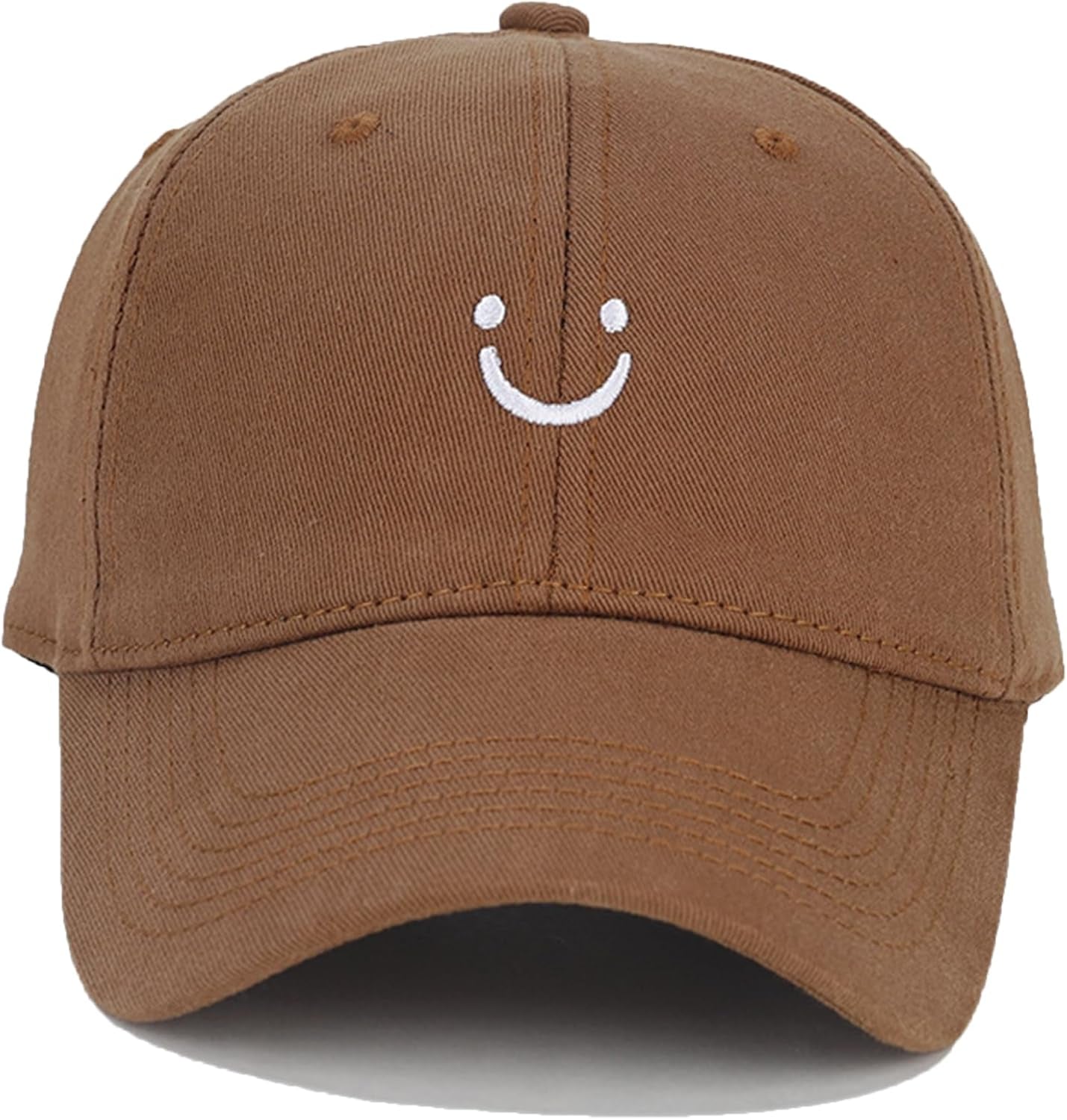 Smile Face Baseball Cap for Women Men Adjustable Low Profile Unstructured Cotton Dad Hat