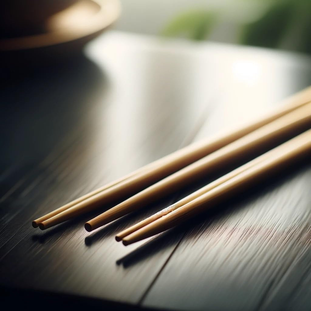 KA-ME Chinese Noodles, Low Fat, Low Sodium, 8Oz Pouches (3 Pack) | Bundled with  Bamboo Chopsticks -Perfect for Quick, Authentic, and Delicious Meals