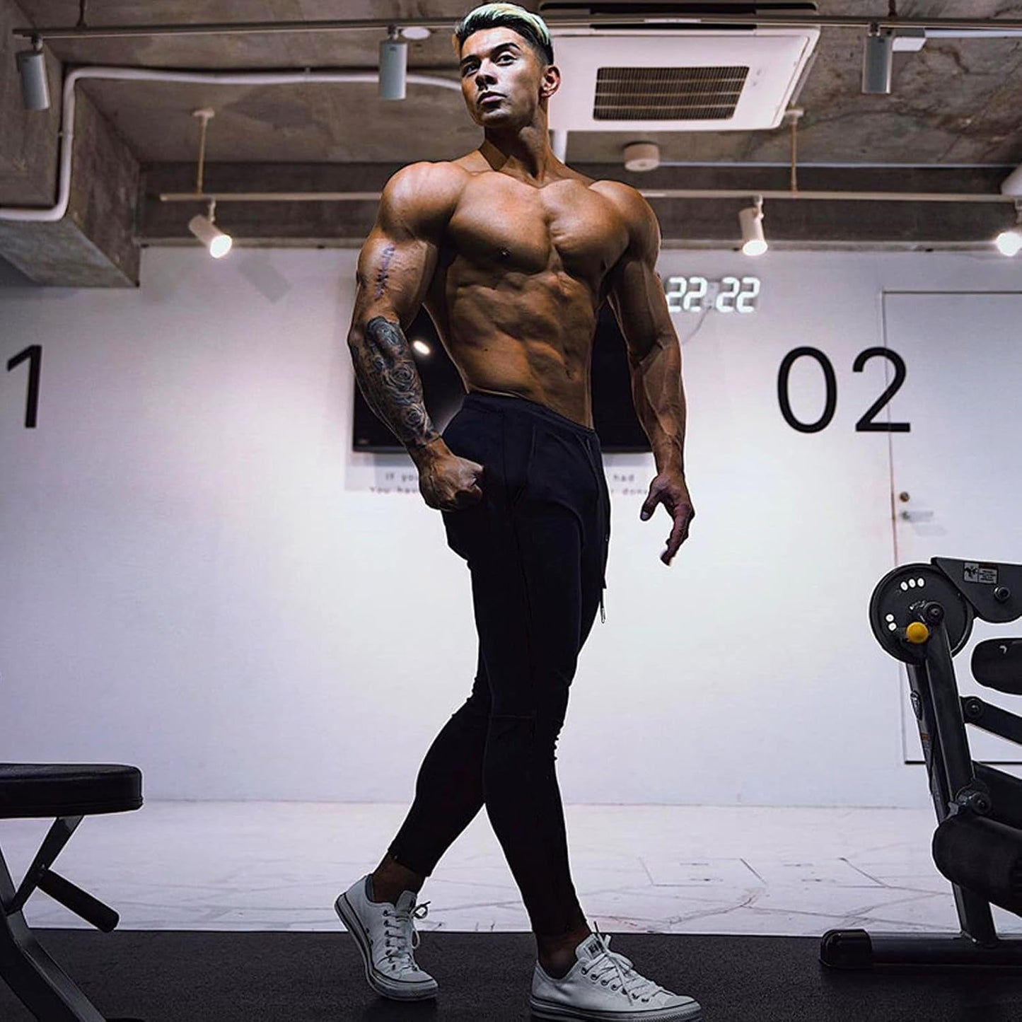 Men'S Slim Joggers Workout Pants for Gym Running and Bodybuilding Athletic Bottom Sweatpants with Deep Pockets