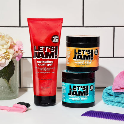 Let'S Jam! Shining and Conditioning Hair Gel by Dark and Lovely, Extra Hold, All Hair Types, Styling Gel Great for Braiding, Twisting & Smooth Edges, Extra Hold, 4.4 Oz