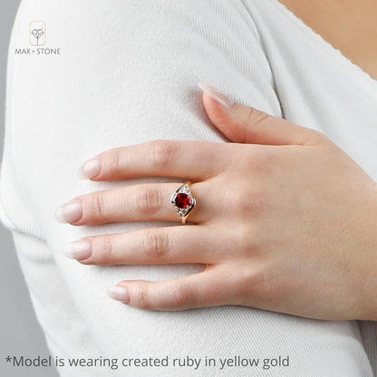 Gemstone Oval Sunburst Halo Ring for Women in 10K White or Yellow Gold with Created White Sapphire and Birthstone Anniversary Ring Size 5 to 9