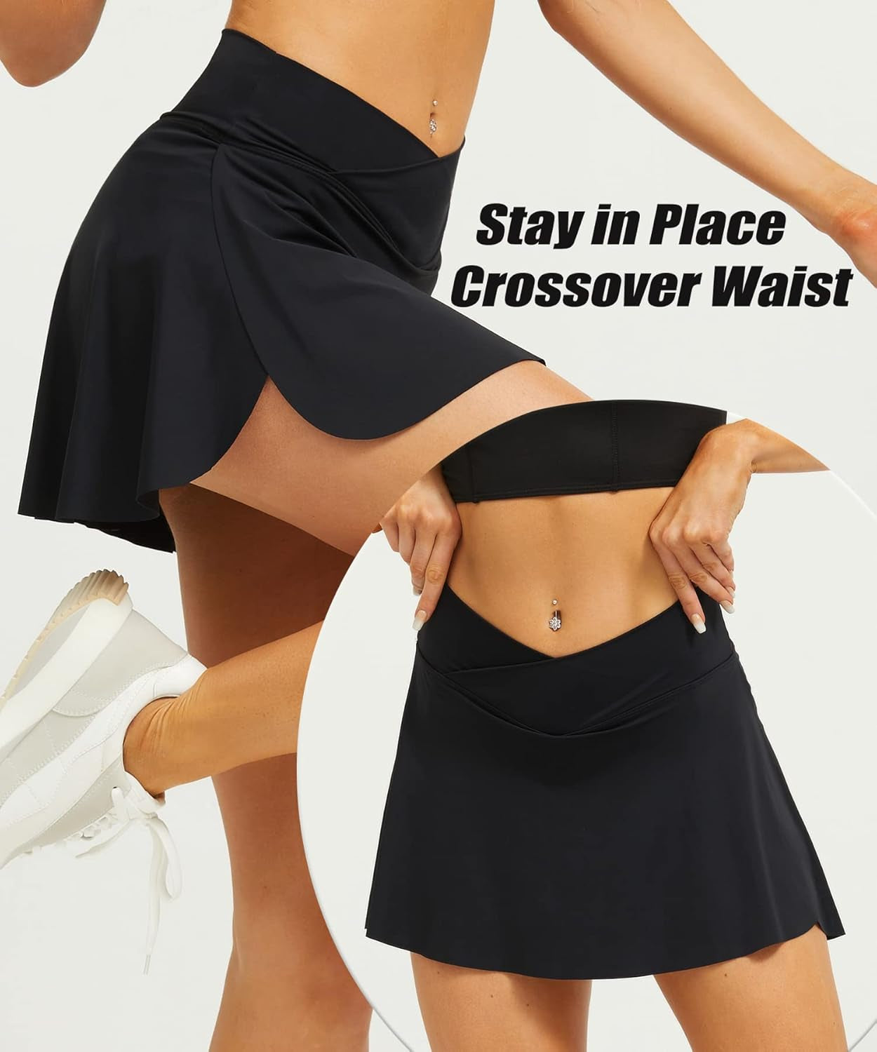 Women Tennis Skirts with Pockets High Waisted Golf Skirts Athletic Skorts Pleated Mini Skirt Workout Sport Pickleball - WORLD TIME VISITS