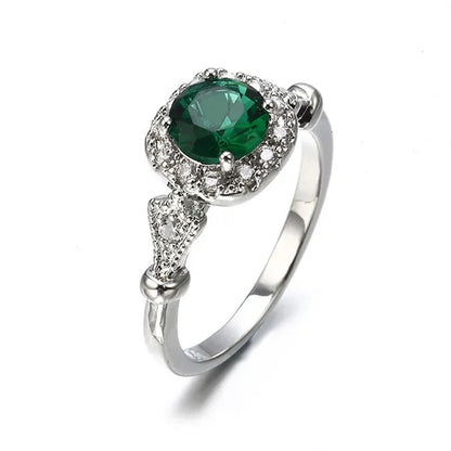 New Exquisite Jewelry Women'S Ring Cut Emerald Diamonds Couple Rings