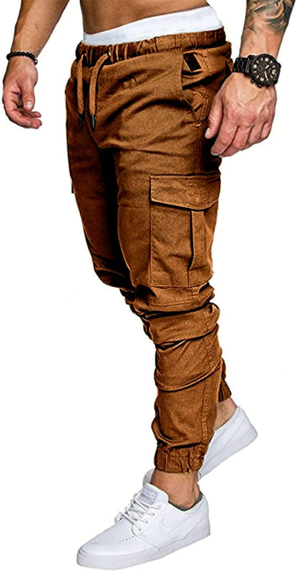 Mens Fashion Joggers Sports Pants Athletic Workout Trousers Casual Cargo Pants
