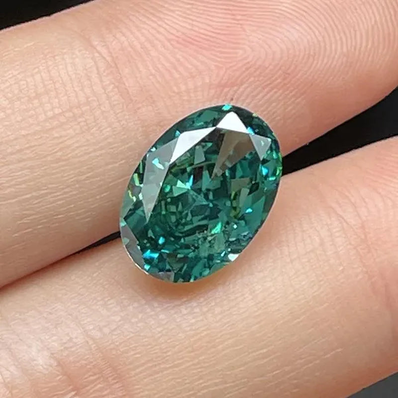 10X14Mm Paraiba Color Ice Cut Oval Shape Cubic Zirconia Stone Loose CZ Stone Synthetic Gems Loose Beads