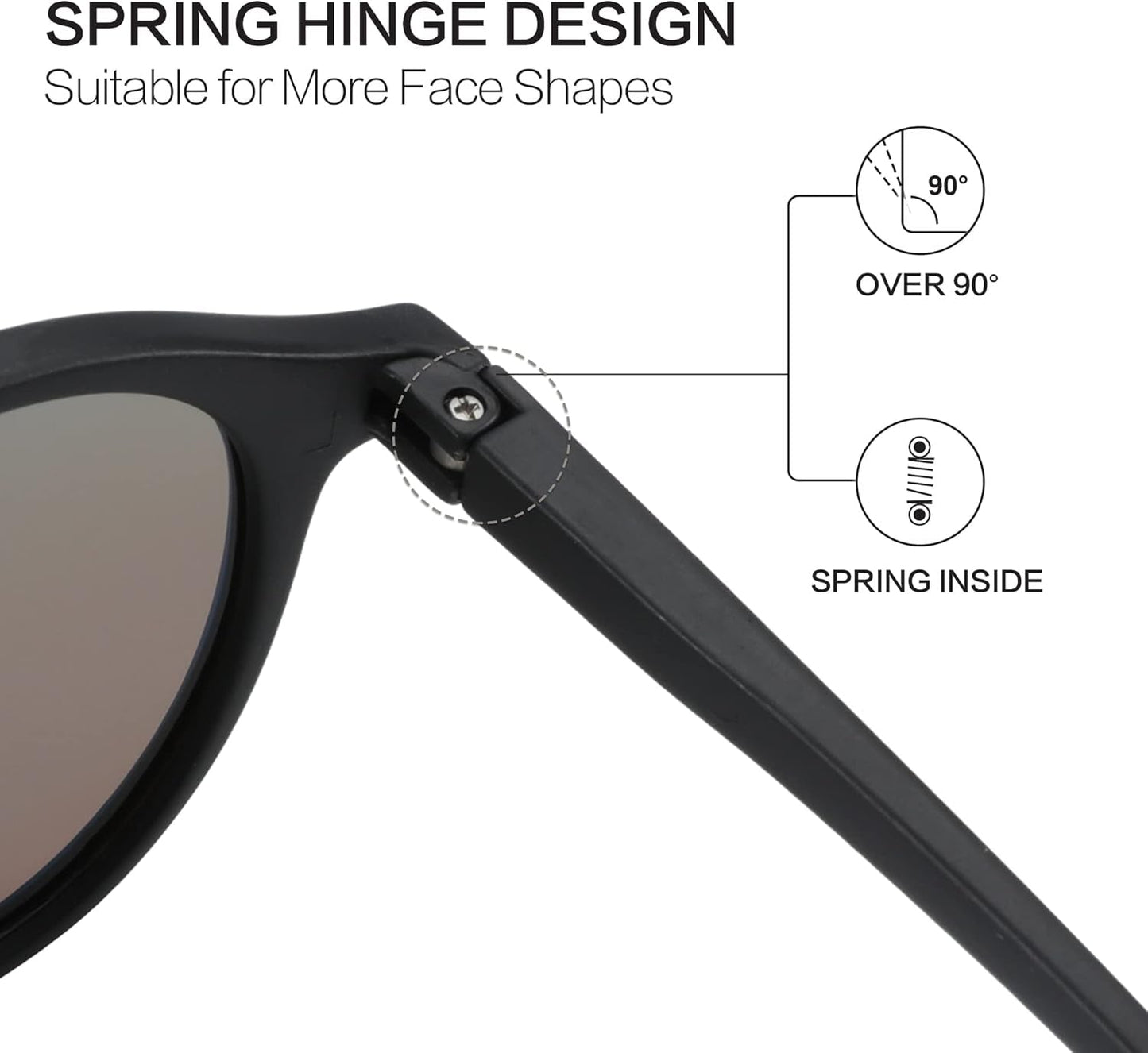 Polarized round Sunglasses, Stylish Sunglasses for Men and Women Retro Classic, Multi-Style Selection