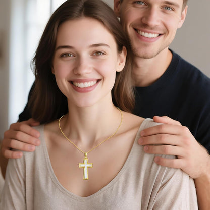Cross Necklace for Women Sterling Silver Cross Pendant Necklace Opal Jewelry Religious Jewelry Christian Gifts