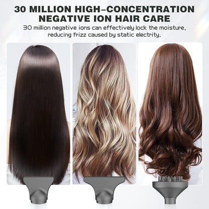 Professional Hair Dryer with Diffuser, Ionic Hair Dryer,Lightweight Compact Powerful & Fast Salon Blow Dryer with High Speed Brushless Motor, Travel Hair Dryer, Women & Men (Ceramic, Dark)