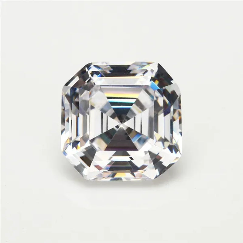 Unheated 8.30 Cts Natural Gemstone White Sapphire 10x10mm Square Cut Gem Sri-Lanka VVS
