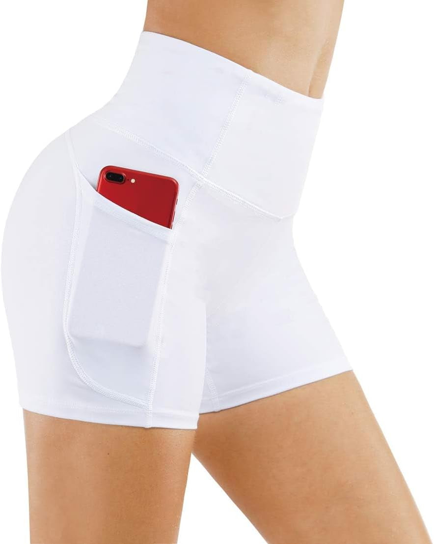 Women'S High Waist Workout Shorts Breathable Dolphin Split Elastic Lounge Yoga Shorts - WORLD TIME VISITS