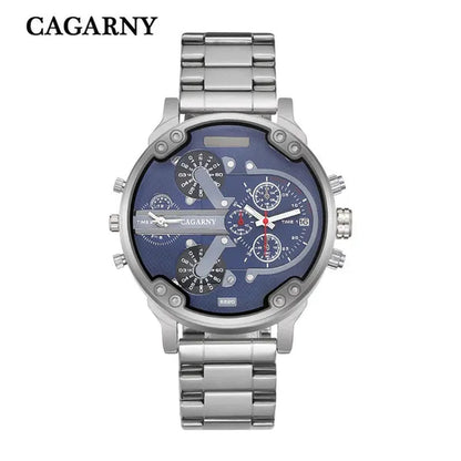 CAGARNY Brand Design Watch Man Fashion Luxury Gold Steel Bracelet Strap Quartz Wristwatches Business Male Gifts Watches NATATE