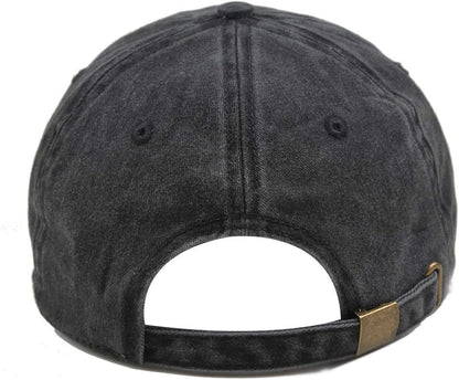 Men Women Washed Distressed Twill Cotton Baseball Cap Vintage Adjustable Dad Hat