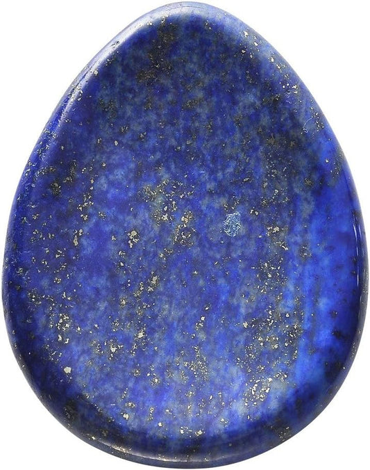 Thumb Worry Stone - Palm Stones Pocket Natural Chakra Reiki Healing Crystals Therapy Geometry - Lapis Lazuli