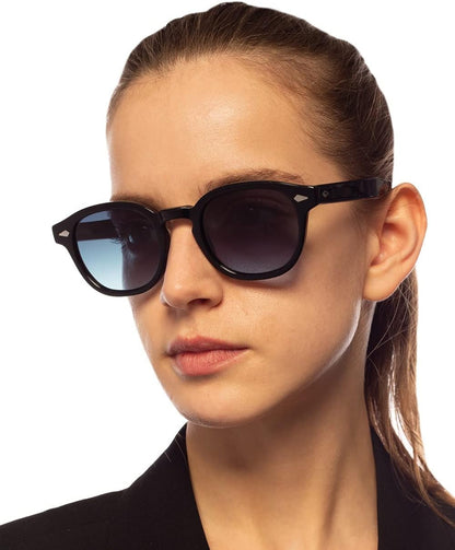 Unisex Vintage Retro round Style Tinted Sunglasses for Men Women Fashion Circle Sun Glasses 46Mm
