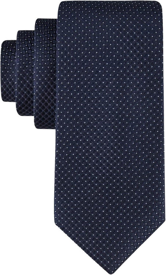 Men'S Classic Navy Blue Solid and Pattern Ties (Standard and Extra Long Sizes)
