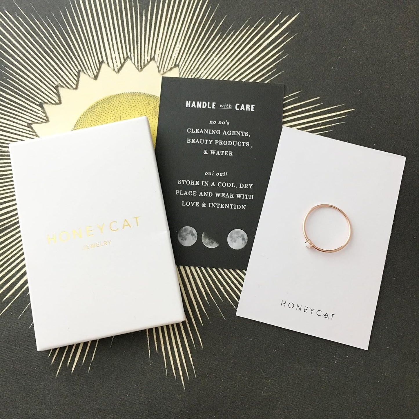 Opal Orb Crystal Ring in Gold, Rose Gold, or Silver | Minimalist, Delicate Jewelry