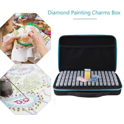 20/40/80 Holds Rhinestone Painting Storage Bag Diamond Embroidery Box Diamond Painting Accessory Case Clear plastic Beads Weather Storage Boxes Cross Stitch Tools