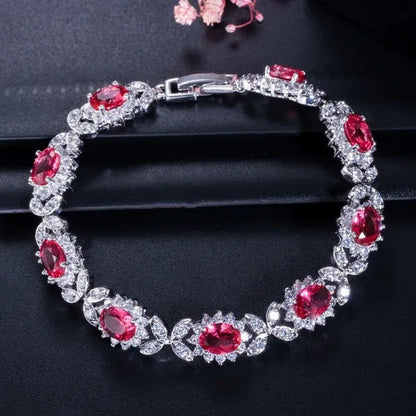 CANDICE 2023 New Summer Design Sterling Silver Plated Blue Crystal Bracelets for Women Fashion Jewelry