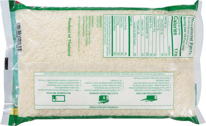 Jasmine Rice, 5 Lbs. Long Grain Naturally Fragrant Enriched Jasmine Rice