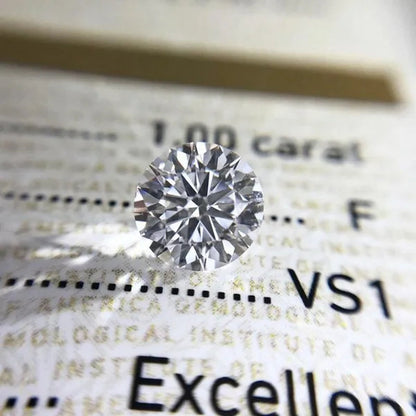 Round Brilliant Cut 1.0Ct Carat 6.5Mm E F Color Moissanites Loose Stone Ring Jewelry Bracelet Material High Quality