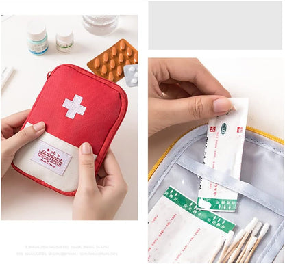 Empty First Aid Bag, Small Portable Empty First Aid Kit Bag Waterproof Travel Medicine Bag for Emergency, Lightweight Medical Storage Bag Compact First Aid Pouch for Outdoor Camping Hiking