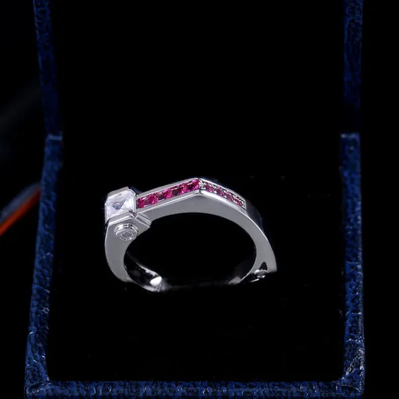 Elegant Creative Simple Women Fashion Zircon Jewelry Zircon Ring Ms. Engagement Wedding Ring Halloween Gift Anniversary Gift Jewelry Size US5-11