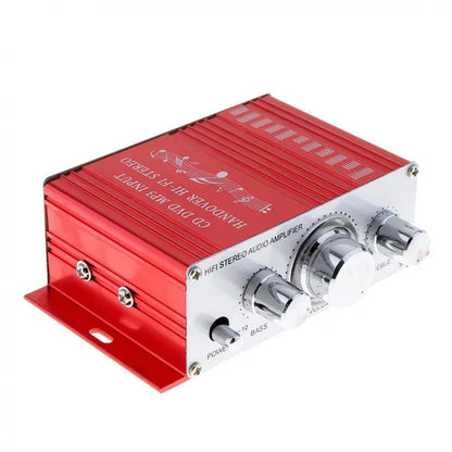 2CH Hi-Fi Car Stereo Amplifier Support CD / DVD / MP3 Input with Remote Control for Car Motorcycle Home