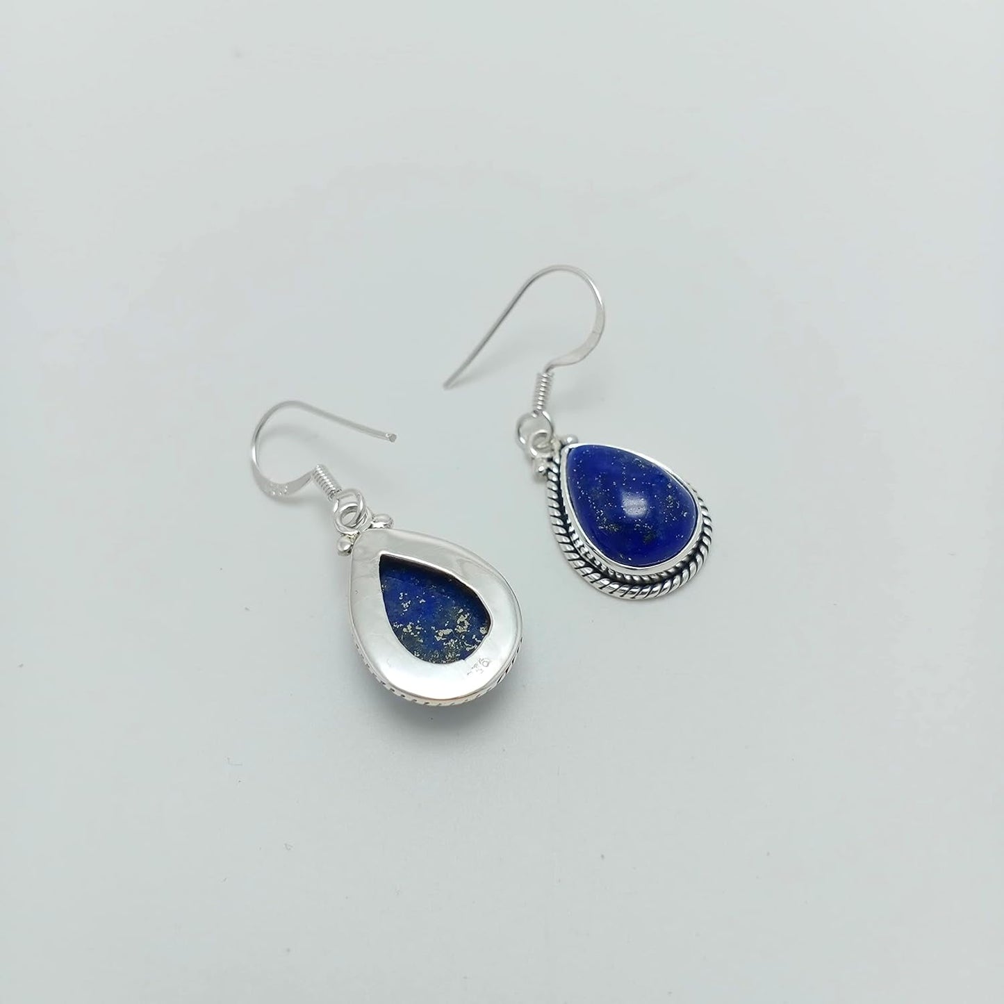 925 Sterling Silver Earring Lapis Lazuli Earring Handmade Gemstone Earring Pear Shape Jewelry Mother'S Gift/Silver Jewelry/Gift for Her