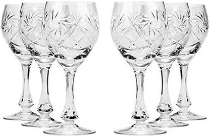 2-Oz Hand Made Vintage Russian Crystal Shot Glasses, Set of 6 - WORLD TIME VISITS