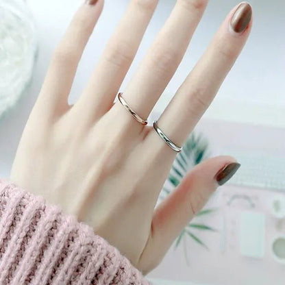2Mm Stainless Steel Thin Ring Rose Gold Black for Women Men Minimalist Ring Jewelry Party Simple Fashion Gift Size 3 to 12 - WORLD TIME VISITS