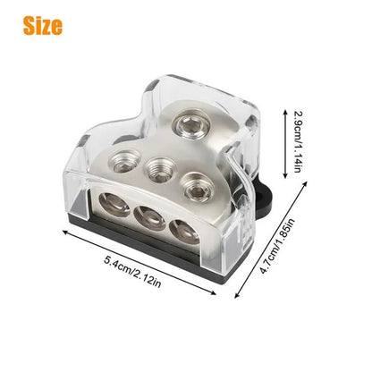 2Pcs 3Way Distribution Block Car Audio Power Wire Splitter - Car Audio Splitter,Ground Distribution Block for Car Audio System Car Connectors
