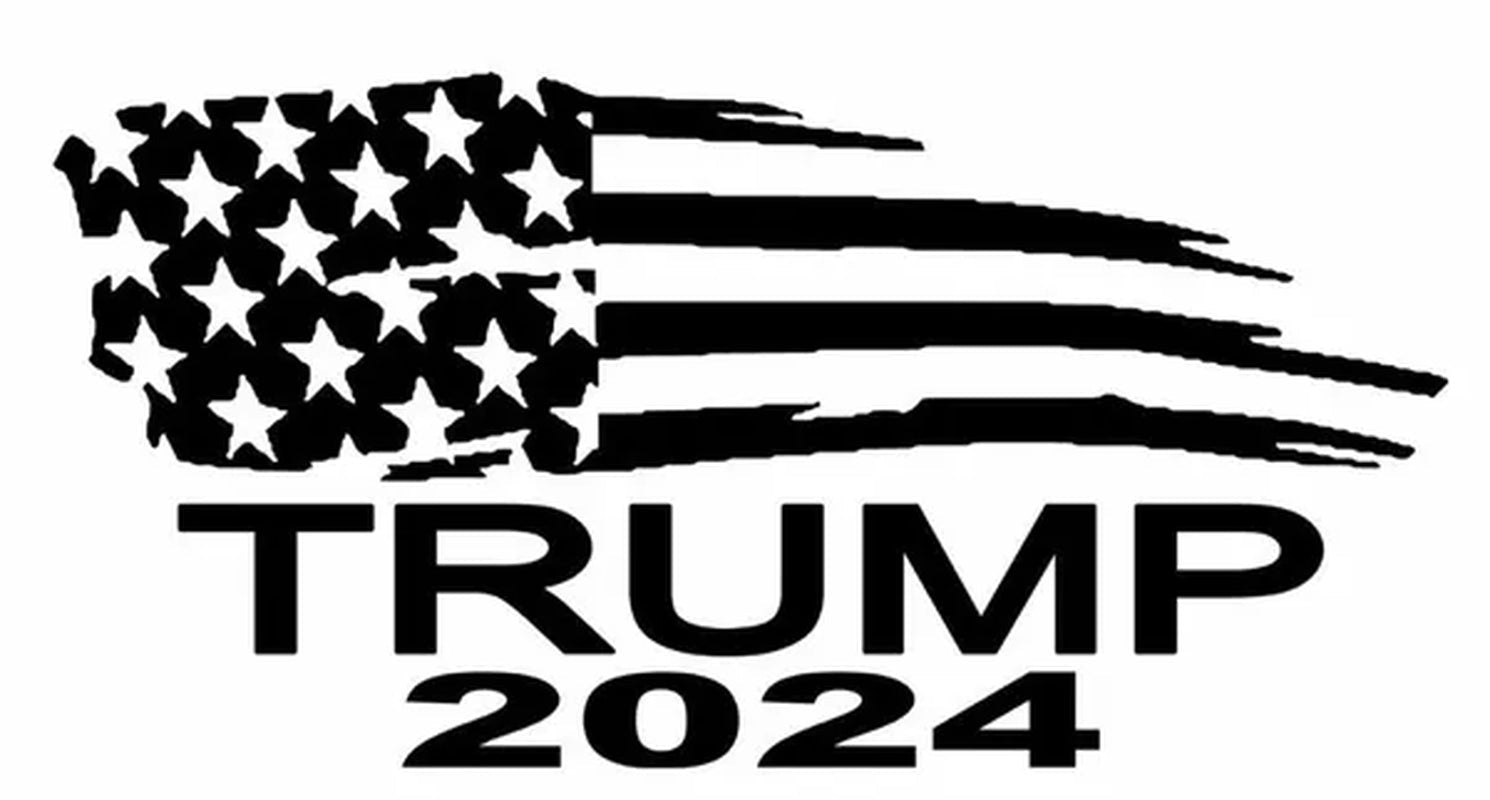 2PCS President Donald Trump 2024 Election Flag Decal Sticker - WORLD TIME VISITS