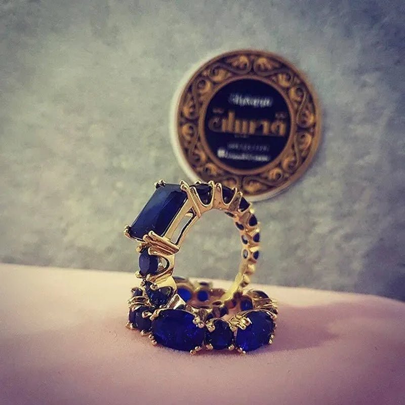 2Pcs/Set Antique Art Jewelry Luxury Exquisite Elegant Woman Fashion Accessories Anniversary Gift Noble Princess Engagement Bride Wedding Banquet Ring Brand Jewelry Set Size US4 - 11Bague Femme - WORLD TIME VISITS