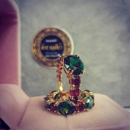 2Pcs/Set Antique Art Jewelry Luxury Exquisite  Elegant Woman Fashion Accessories Anniversary Gift Noble Princess Engagement Bride Wedding Banquet Ring Brand Jewelry Set Size US4-11Bague Femme