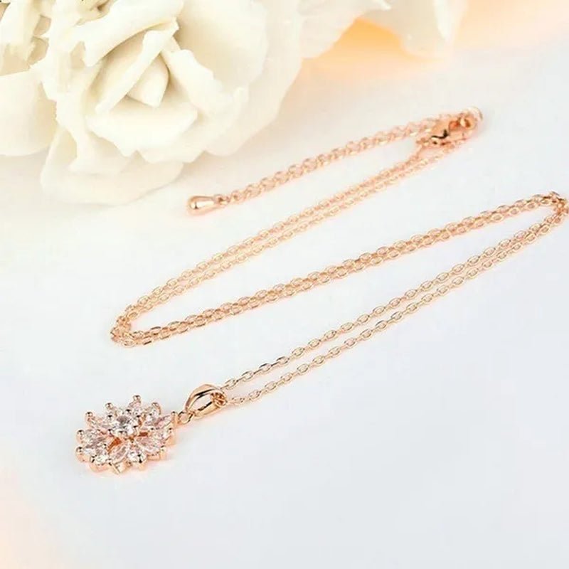 3 Pcs/set 925 Silver Natural Gem AAA CZ Snowflake Antique Necklace Earrings Christmas Snowflake Jewelry Gift