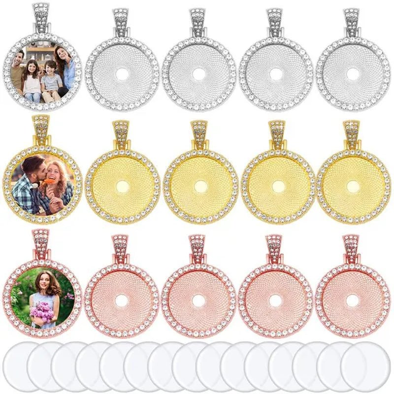 30 Pcs Rhinestone Wing Bezel Pendant Trays with Glass Cabochons 25mm Round Bezel Trays Blank Pendant Bases Blank Pendant Charm for DIY Jewelry Crafts Making Supplies(Gold/Silver/Rose Gold) - WORLD TIME VISITS