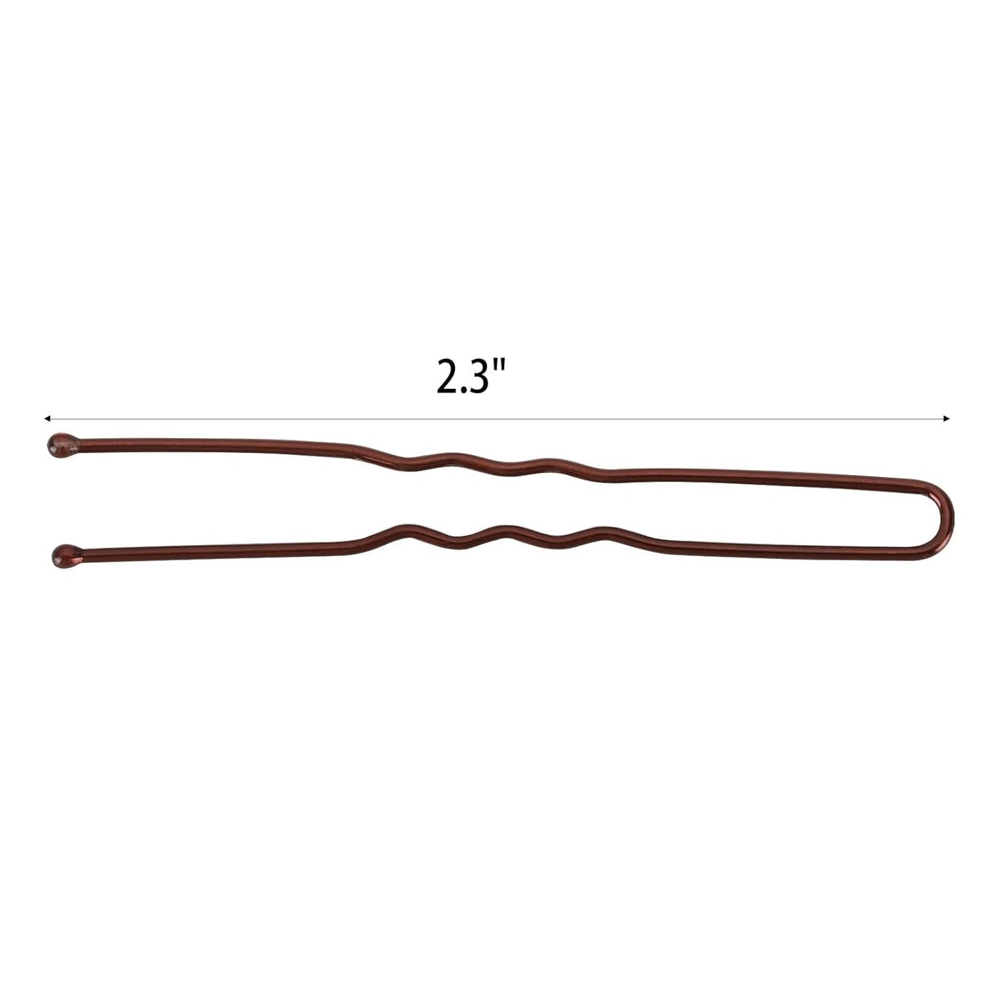 300 Hair Bun Bobby Pins U Shaped Pin Hair Grips to Clip Ballet Hair Net for Women 6 CM/2.3 Inch Brown - WORLD TIME VISITS