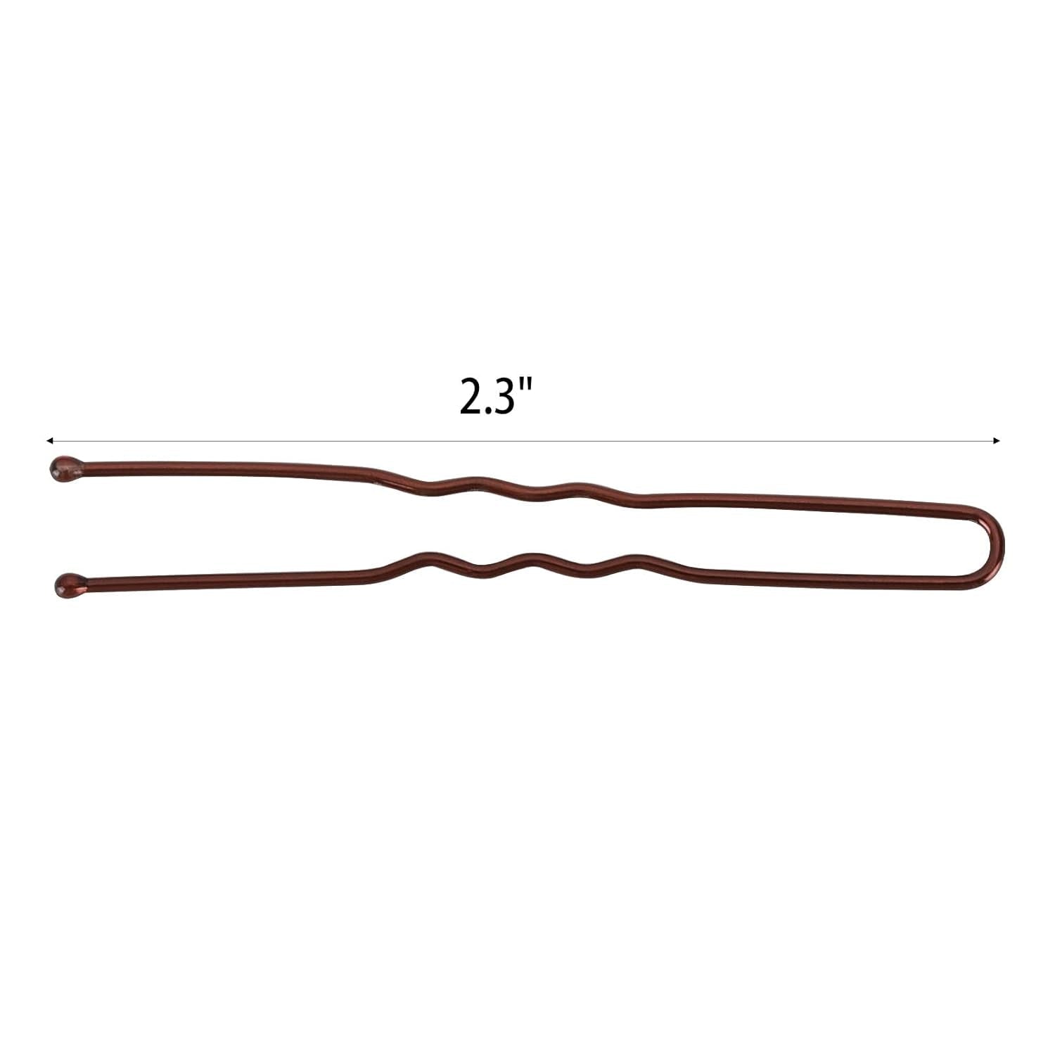 300 Hair Bun Bobby Pins U Shaped Pin Hair Grips to Clip Ballet Hair Net for Women 6 CM/2.3 Inch Brown - WORLD TIME VISITS