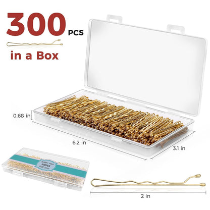 300 Pcs Bobby Pins Blonde, Blonde Hair Pins for Women Girls and Kids (Blonde) - WORLD TIME VISITS