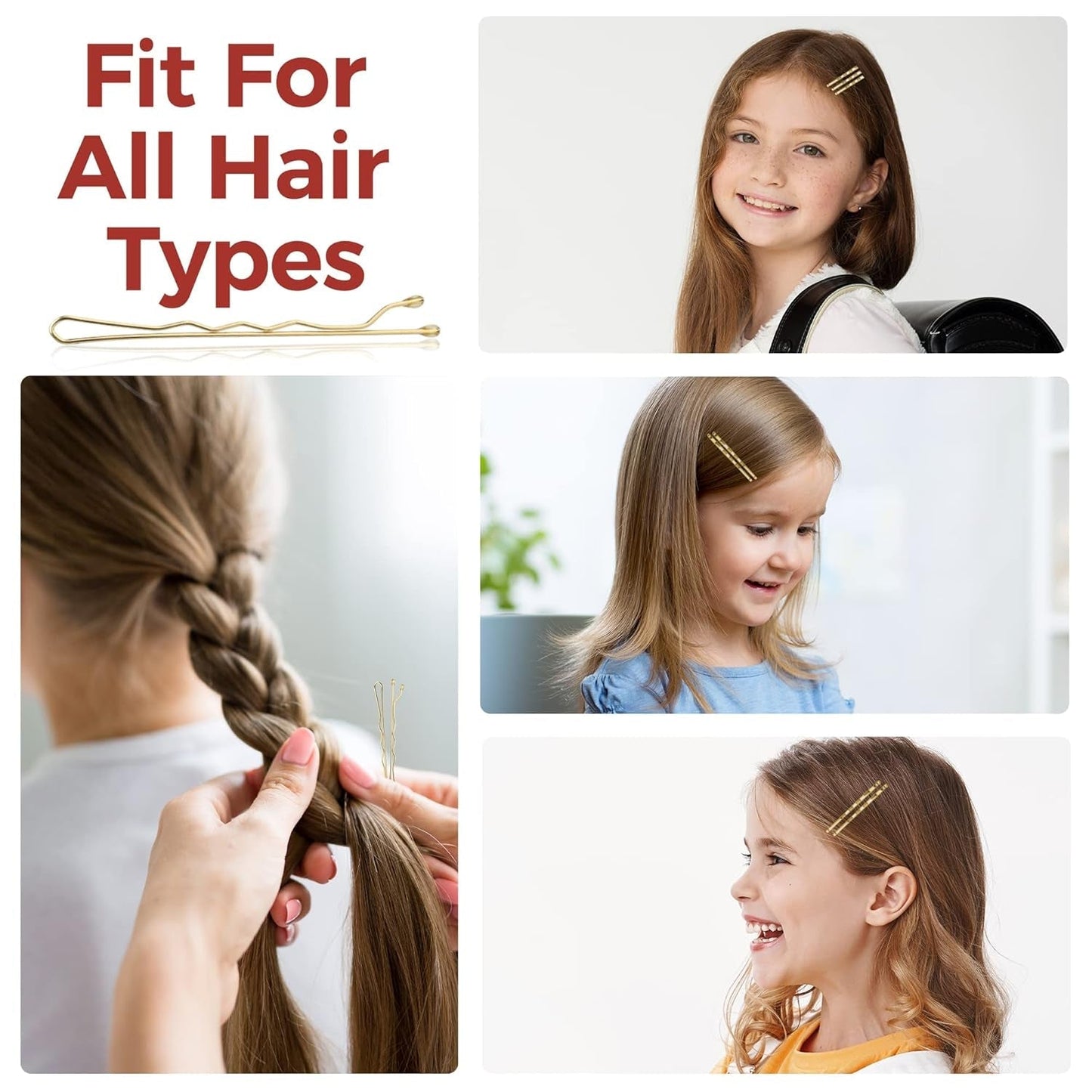 300 Pcs Bobby Pins Blonde, Blonde Hair Pins for Women Girls and Kids (Blonde)