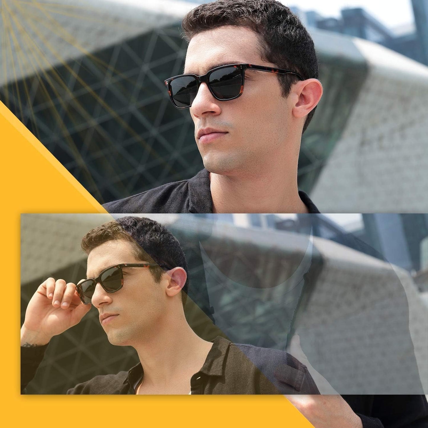 Polarized Men'S Sunglasses UV400 Protection for Driving Fishing Hiking Golf Outdoor Sport Glasses
