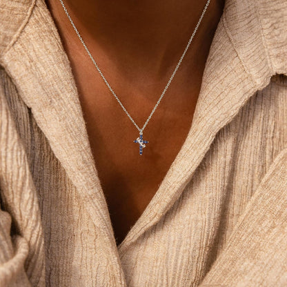 Cross Necklaces for Women Non Tarnish Dainty Gold/Silver/Rosegold Cubic Zirconia Pendant Necklace for Women Trendy Simple Gold/Silver Cross Charm Necklace Waterproof Jewelry for Women