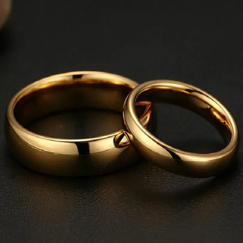 Couple Ring Simple Fashion Style Fine Jewelry Fashion Luxury Golden Engagement Wedding Ring Anniversary Gift Men and Women Ring