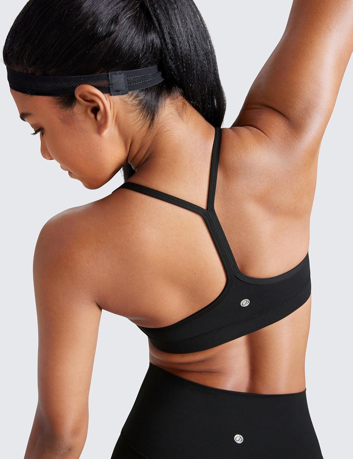 Butterluxe Womens Y Back Sports Bra - Padded Racerback Low Impact Spaghetti Thin Strap Workout Yoga Top