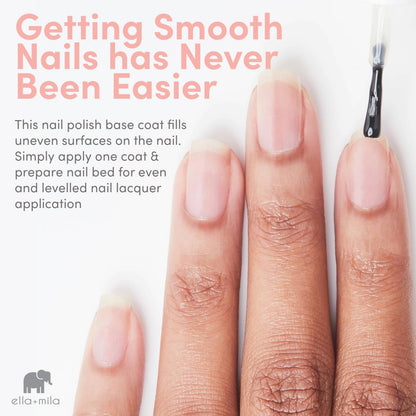 "All about the Base - Coat Nail Polish - Long-Lasting Ridge Filler Base Coat - Nail Care That Helps Smooth & Fill Natural Nails (0.45 Fl Oz)