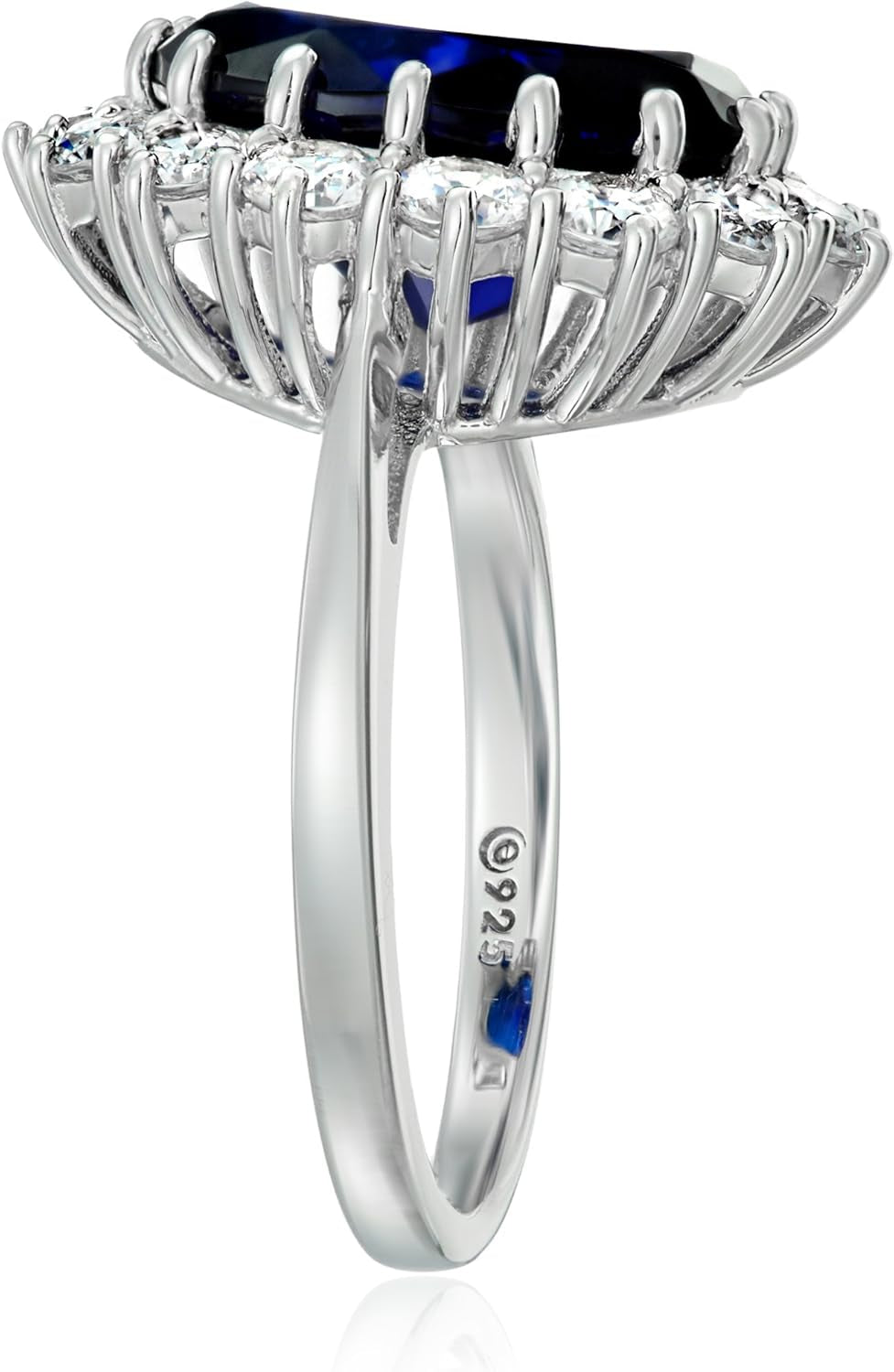 Platinum-Plated Sterling Silver Celebrity Kate Ring Made with Infinite Elements Zirconia Accents, (Previously Amazon Collection) - WORLD TIME VISITS