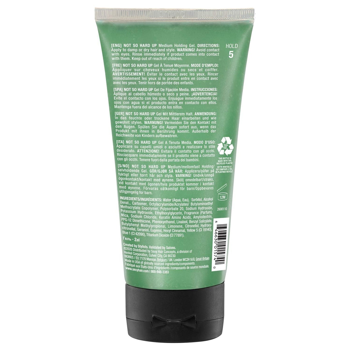Style Not so Hard up Medium Holding Gel, 5.1 Oz | Flexible Formula | Allows for Re-Styling | All Hair Types