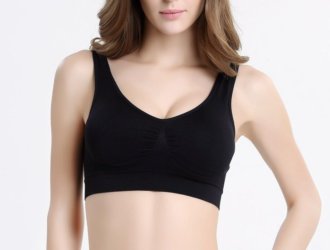 Women'S 3 Pack Seamless Comfortable Sports Bra with Removable Pads