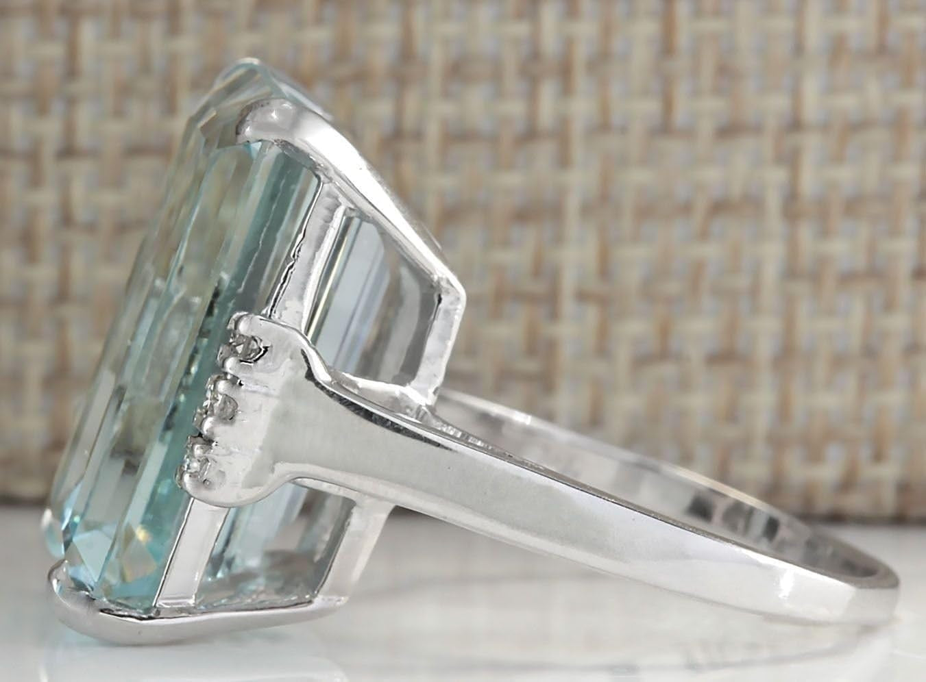 DOCCESTU Vintage Fashion Women 925 Silver Aquamarine Gemstone Ring Engagement Wedding Jewelry Size 5-11