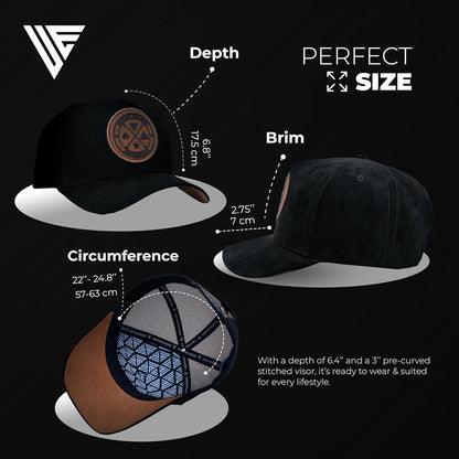 Mesh Back Cap - for Men and Women Baseball Hat 5-Panel Trucker Hat - Great Snapback Closure for Hunting & Hiking